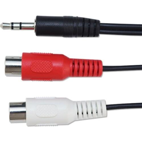 RCA Connector Splitter AV Video Plug Converter 1 Male to 2 Female RCA Cable Adapter Kit AV Jack RCA Plug