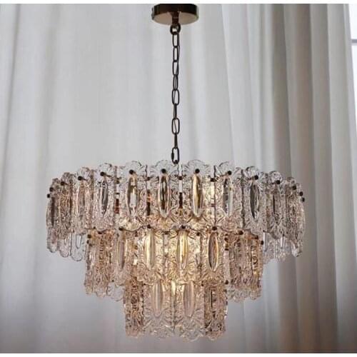 Led Luxury Hotel ceiling light Bedroom Round K9 Crystal lamp Living room Restaurant Kitchen Aisle Balcony