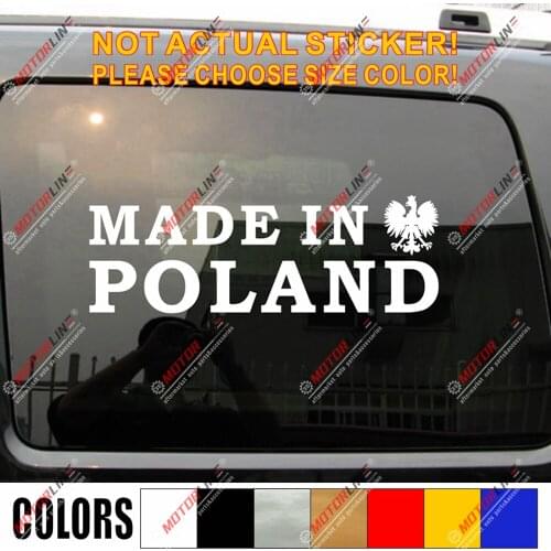 Made in Poland Decal Sticker Car Vinyl Polska Polish Eagle funny pick size