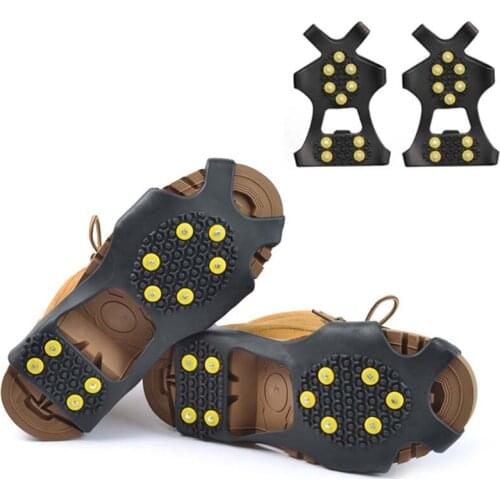 Silicone Climbing Non-Slip Shoe Grip Snow Shoe Spikes Winter Anti Slip Ice Grips Cleats Crampons Climbing Outdoor Shoes Cover