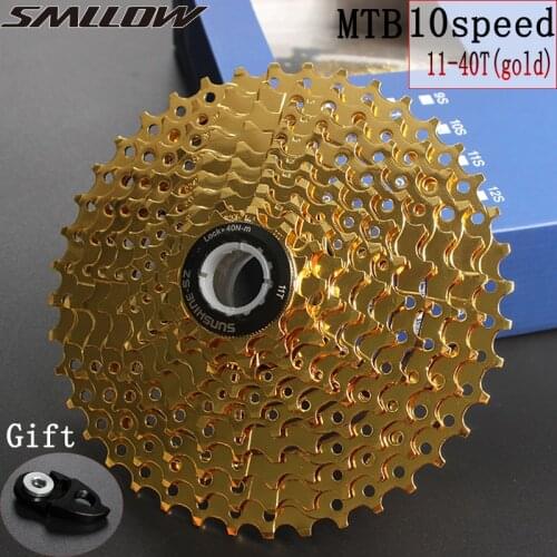 SUNSHINE-SZ 11-40T 10Speed Cassette 10 s Gold Freewheel MTB Mountain Bike Bicycle Steel Golden Sprockets for parts System