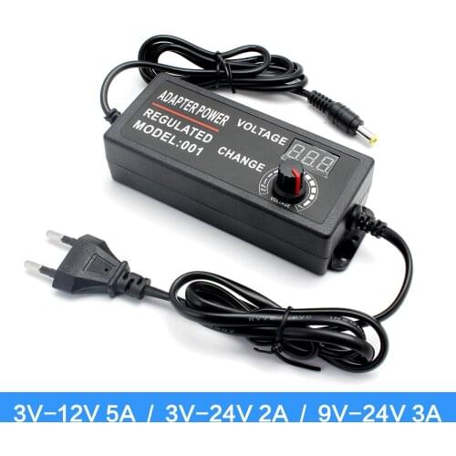 Variable AC Transformer 220V TO 12V Adapter Adjustable 9V 24V 3 Volt 3A 5A 2A Universal Power Adapter Display Screen LED Driver