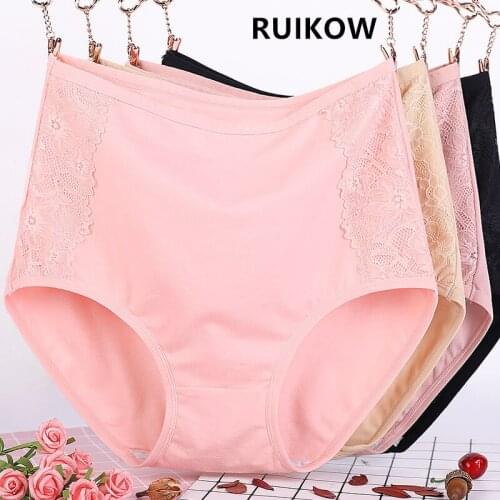 XL~ 6XL 95% Cotton Big Size Underwear For Women High Waist Plus Ladies Hipster Briefs Fat Female Strecth Panties 40~100kg