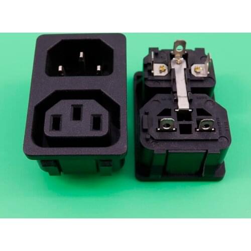 YuXi 10A 250V 3Pin AC power socket/plug with fush holder