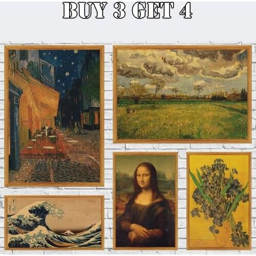 Famous Collection Of Van Gogh Works Kraft Paper Print Painting Posters S For Living Room Classic Art Bar Home Decor