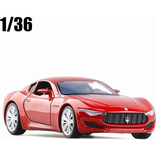 1:36 Scale Maserati GT Sport Car Diecast Model Car Toy With Pull Back Doors Openable Collection Gift For Kid Toys