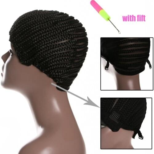 1 Piece Women Hairnets Easycap Cornrow Wig Caps For Making Wigs With Adjustable Strap Braided Products synthetic