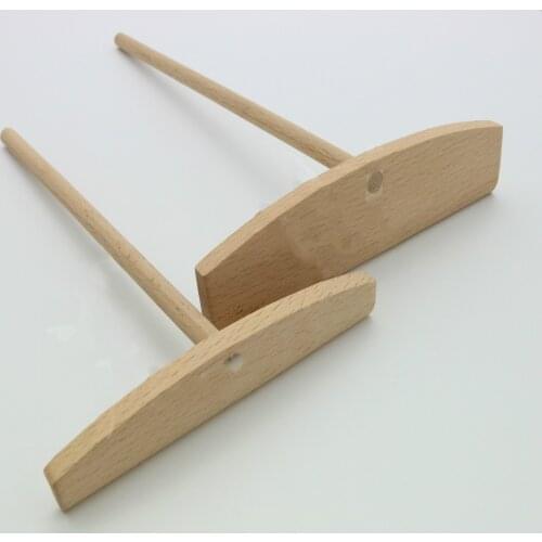 10PCS Wooden Crepe Batter Spreader Wooden T-Shape Spreader Stick Pancake Batter Cake Pancake Putter Round Food Pastry Tool