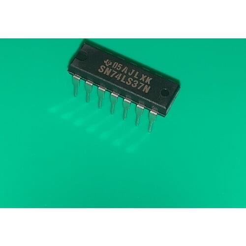 10pcs/lot SN74LS37N DIP14 SN 74LS37N IC GATE NAND 4CH 2-INP 14-DIP SN74LS37-N