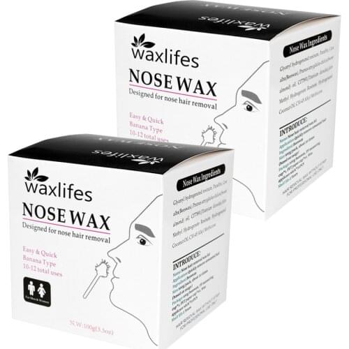 100g Professional Wax Beans 20pcs Wax Stick 10pcs Film Cup and Measuring Cup Set for Nose Hair Removal