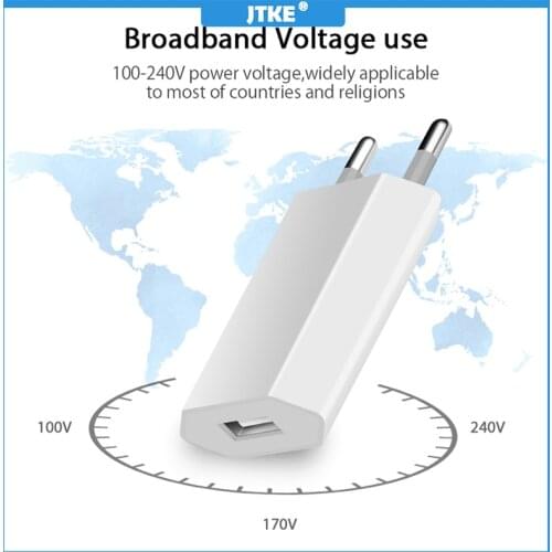USB Charge 5V 1A for Iphone 7 8 EU US Plug Mobile Phone Traverl Charger charging Wall Power Adapter for Samsung s8 s9 Huawei