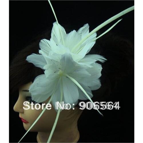 Feather Hair Accessories Fashion Fascinator Millinery Hats Kentucky Derby Good for Wedding and Xmas Gift 3 Color Avaliabe MSF063