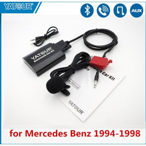 Yatour Car Bluetooth AUX Interface for Mercedes Benz 10-pin 1994-1998 W140 W202 W210 CD changer adapter Mp3 Player YTBTK