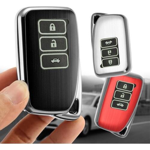 Aluminum Alloy Car Key Case For Lexus RX270 NX200 3 Buttons Smart Remote Control Fob Cover Keychain Protector Car Accessories
