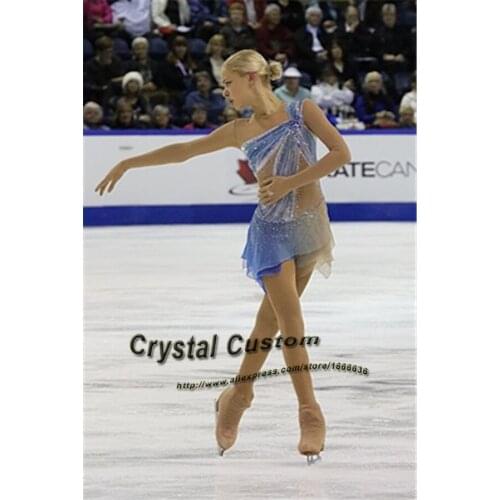 Ice Figure Skating Dress For Kids Fashion New Brand Competition Figure Skating Dresses Crystal Custom DR3611