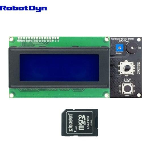 3D printer display Smart Controller for RAMPS 1.4, Text LCD 20x4 (2004), SD and MicroSD-card reader
