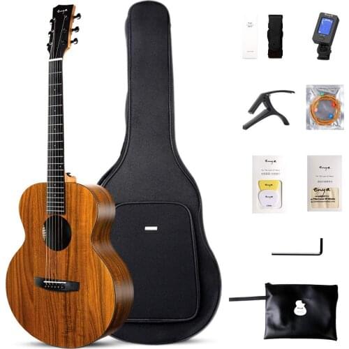 Enya EA-X1/EQ 41 inch Acoustic Guitar KOA-Patterned HPL Wood Full Board With Bag Tuner Capo Express Delivery Free Shipping