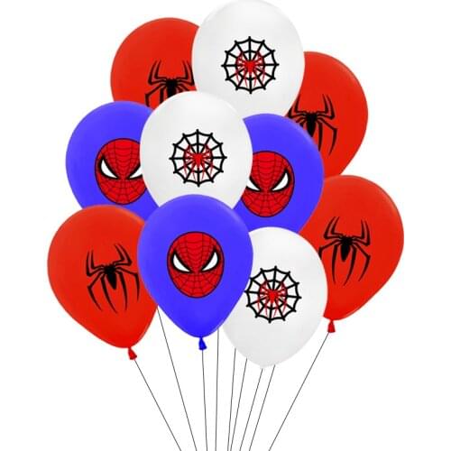 10 pcs Cartoons Spiderman latex balloon boy Marvel Childrens birthday spiderman party decoration balloons Children toy balloon