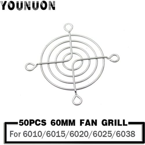 50 Pieces 60mm Metal Mesh Finger Guard Protective Net Fan Grill 6cm 60x60mm Fan Grill Mesh for 6010 6015 6020 6025 6038 Fans