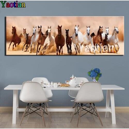 Diy Square round Drill Diamond Painting Embroidery Animal horse Landscape Cross Stitch Rhinestone Embroidery Mosaic Kit