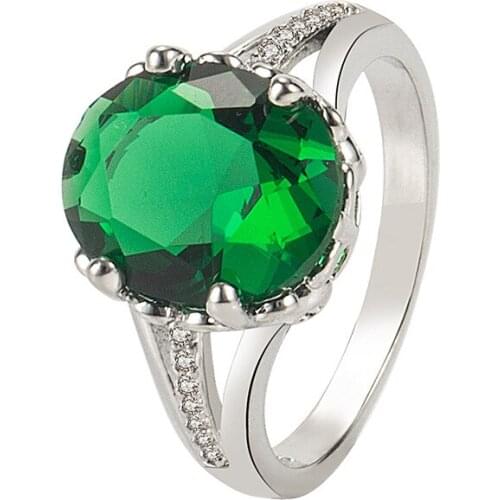 Genuine 925 Sterling Silver Jewelry Natural Beryl Gemstone Ring Women Silver 925 Jewelry Bizuteria Anillos Wedding Ring with Box