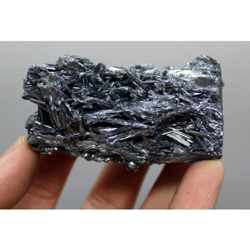130g Natural rare Stibnite mineral specimen stones and crystals healing crystals quartz gemstones from China free shipping