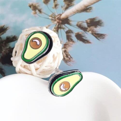 New Arrival Fashion Green Avocado Dropp Earrings Exaggerated Big Fruit Avocado Earrings Cool Punk Jewelry Accessaries Women