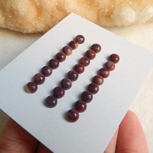Wholesale 24Pcs Monkite Jasper Cabochon Setting 5x3mm 3.35g Fashion Jewelry Undrilled Jewelry Accessories