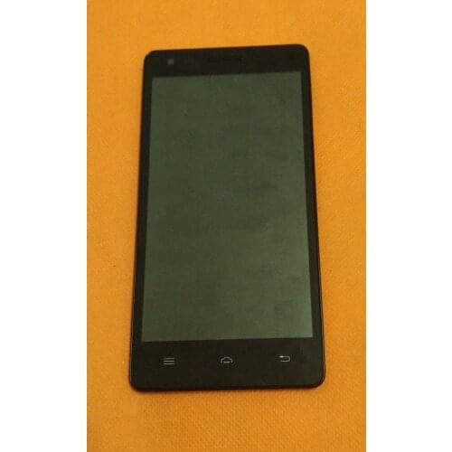 Used Original LCD Display Screen + Touch Screen + Frame for VKworld VK1000 5.0'' MTK6582 Quad Core free shipping