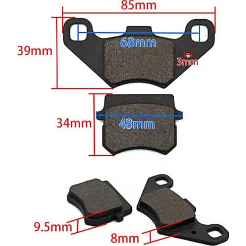 Front and Rear Disc Brake Pads fit for 47cc 49cc Mini Motorcycle ATV ATV Accessories