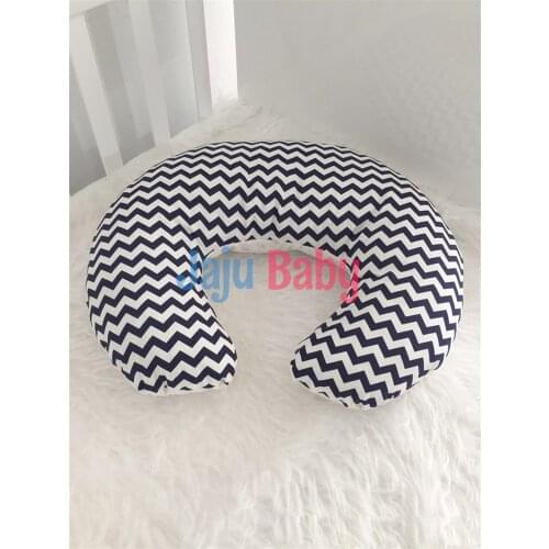 Jaju Baby Navy Blue Zigzag Breastfeeding Pillow - Support Cushion
