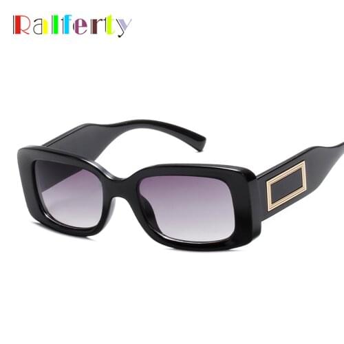 Ralferty Small Rectangle Women Sunglasses 2020 Brand Designer Sun Glasses UV400 Protection Retro Womens Glasses Sunglases W4377