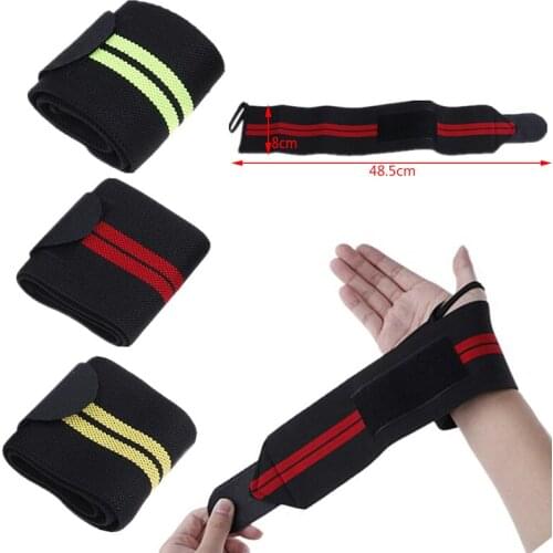 1pc Adjustable Wristband Elastic Wrist Wraps Bandages for Weightlifting Powerlifting Breathable Wrist Support