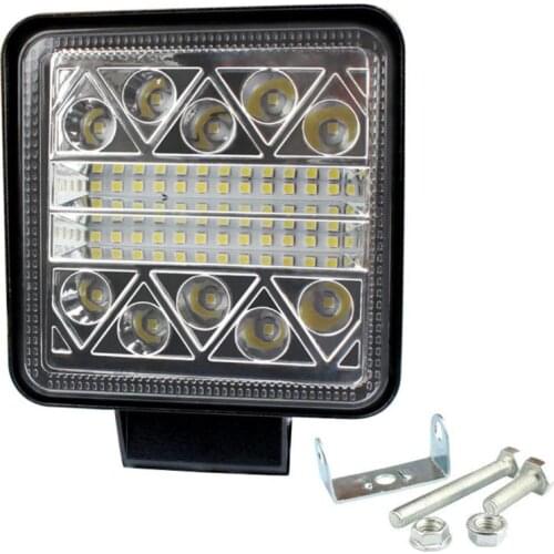 Widely Compatible LED Work Light Bar 102W Off Road Square Strobe Driving Fog Lamp 6000K Aluminum Alloy Reversing Lamp