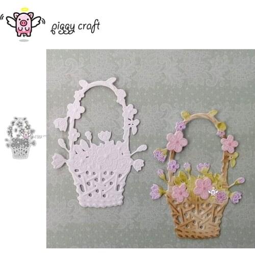 Piggy Craft metal cutting dies cut die mold Flower basket Scrapbook paper craft knife mould blade punch stencils dies