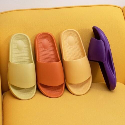 Thick platform slippers women indoor shoes luxury brand home slippers unisex non slip bathroom slippers summer beach shoes 35-45