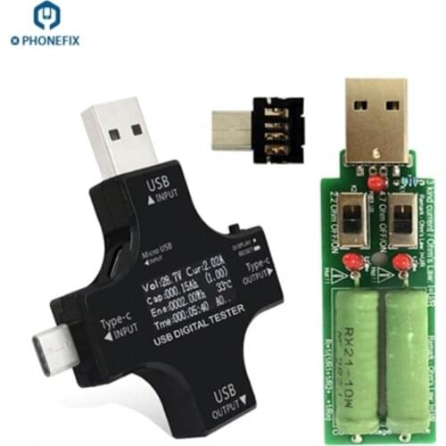 Type-C USB Voltage Charge Tester Phone Motherboard Repair USB Detector Voltmeter Ammeter Mobile Power Charger Capacity Tester