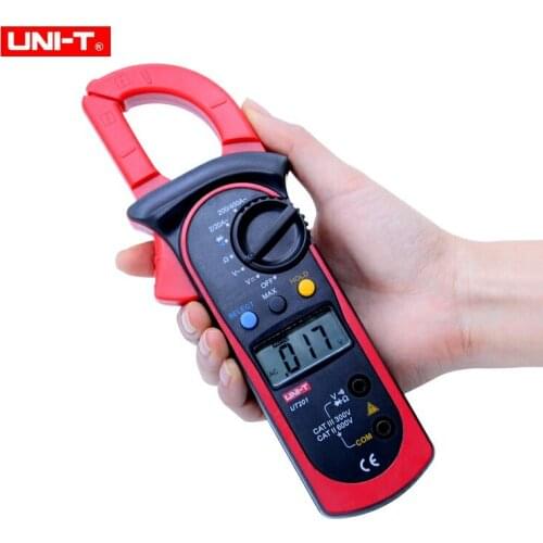 UNI-T UT201 LCD Digital Clamp Multimeter 2000 Count Ohm DMM DC AC Current Voltmeter Multimeter Digital Professional