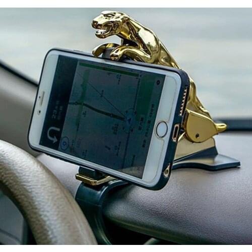 Universal Leopard Car Phone Holder Dashboard Mount Cellphone Clip GPS Bracket Mobile Phone Holder Stand for iPhone HUAWEI