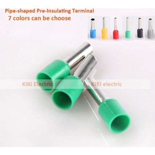 Green/Black Tube Pre-insulating Terminal/copper Ends #10AWG 6.0SQMM Cable crimp terminals GT-JT style 10mm pin connectors E6010