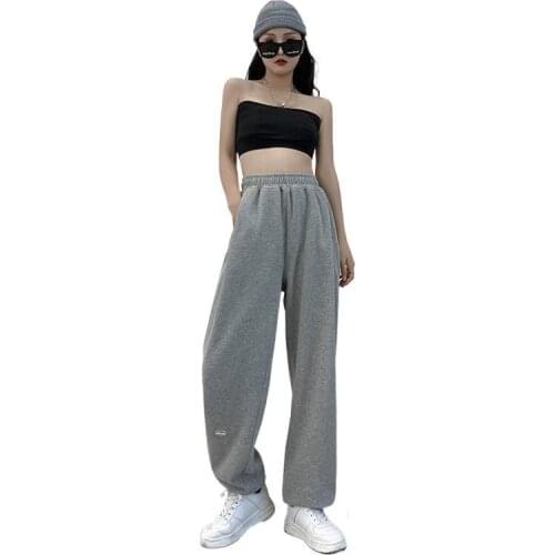 Womens Trousers Pants Girl 2021 New Fashion Winters Fleece Warm Lady Casual Pants Loose Female Pants Pants Female WBXC75