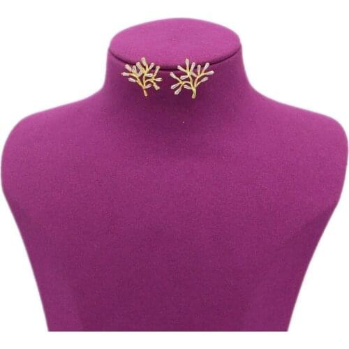 PINXUN Small Tree Fashion Earings Ethiopian Southeast Asia Jewelry For Women Middle East Hawaii Earrings Girl Party Gifts JLY8