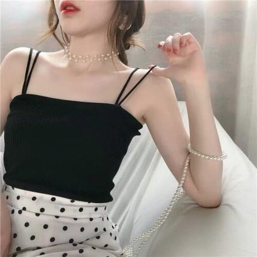 Women Corset Tops Knitted Small Tank Top Vest Womens Sleeveless Blouse Summer Tank Camis Crop Top For Women