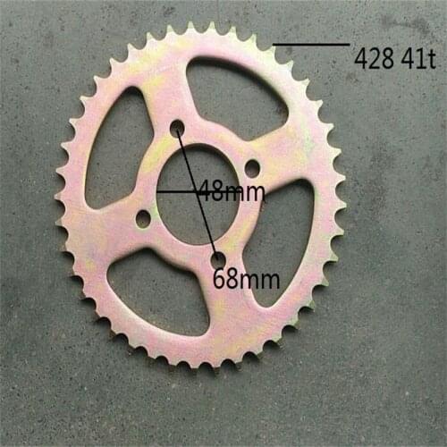 Moto ycf sprockets bike motorcycle parts sprocket 41t for 428 chain mini moto kayo t4 sprocket ybr 125 pitbike cadena