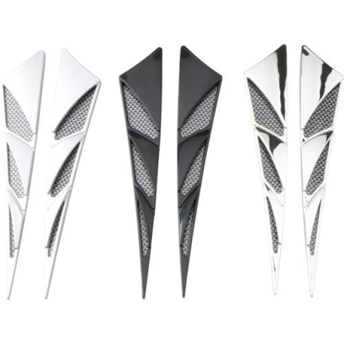 10Pairs Car Exterior Decoration Car Hood Stickers Black Universal Side Air Intake Flow Vent Cover Decorative Car-styling