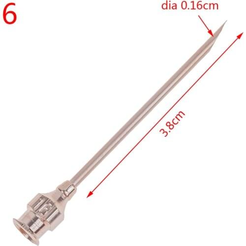 10pcs NO.6 Stainless Steel Syringe Dispensing Blunt Needle Tip Pin Adhesive