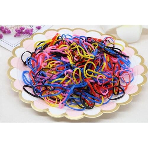 200bag 500pcs/bag Children TPU Rubber Bands Ponytail Holder Elastic Hair Band
