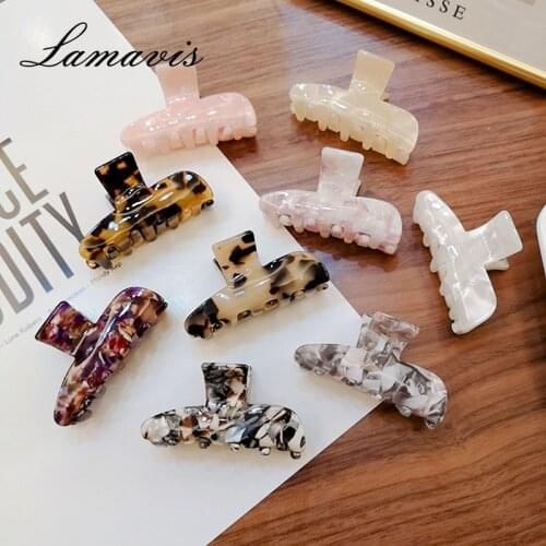 2020 Exquisite Jewelry Korean Fashion Simple Wild Ink Tortoiseshell Line Acetate Hair Grab Hair Clip Headdress