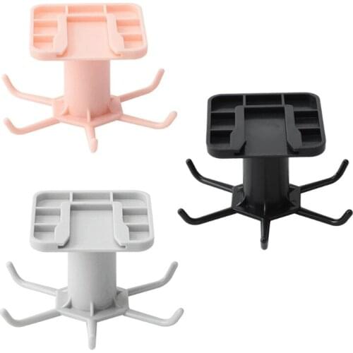 50LB Punch-free Kitchen Wall Rotation Storage Rack Home Storage Shelf 6 Hooks Multi-Purpose Spatula Hanging Hanger