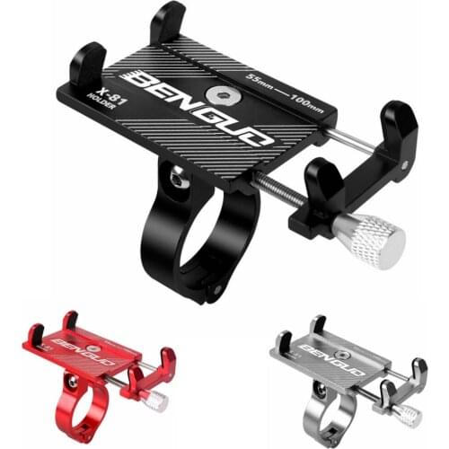 Aluminium Bicycle Phone Holder For Smartphone Universal Mobile Cell Phone Holder Bike Handlebar Clip Stand GPS Mount Bracket